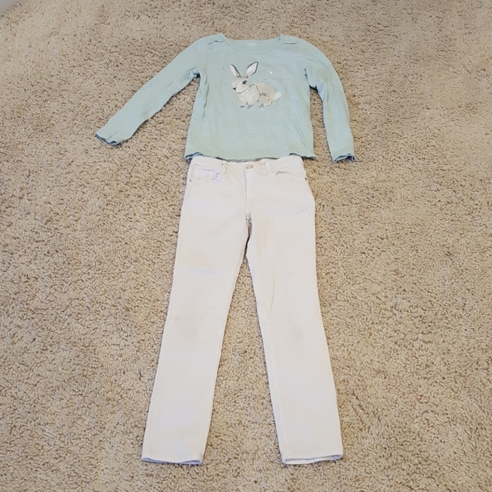Girls size 8 top and pant set- 0022